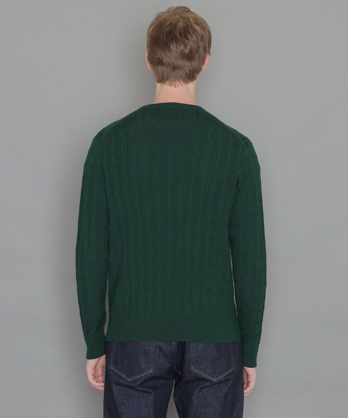 12ゲージケーブルクルーネックニット(505489976)|HANKYU MEN'S / 阪急