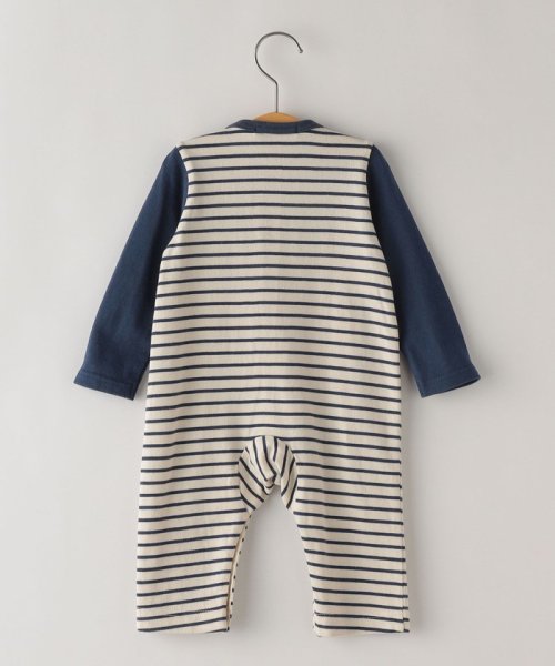 SHIPS KIDS(シップスキッズ)/SHIPS KIDS:70～80cm / オーガニック コットン ボーダー ロンパース/img13