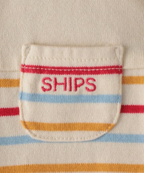 SHIPS KIDS(シップスキッズ)/SHIPS KIDS:70～80cm / オーガニック コットン ボーダー ロンパース/img15