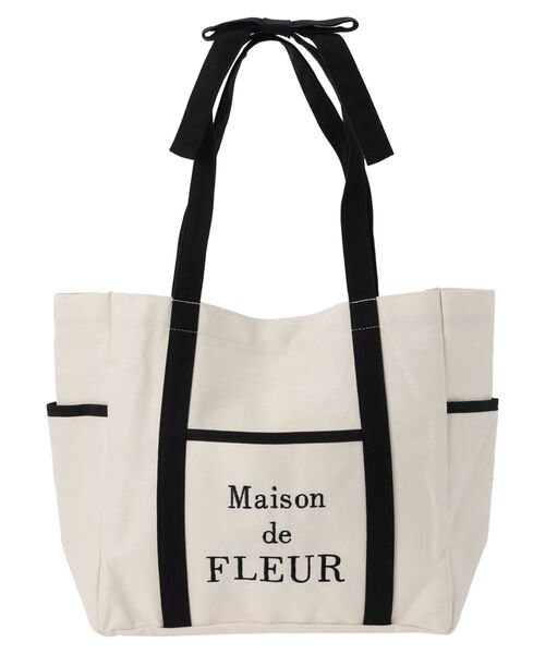 Maison de FLEUR(メゾンドフルール)/EC限定リボンハンドルマルチポケットトートバッグ/img17