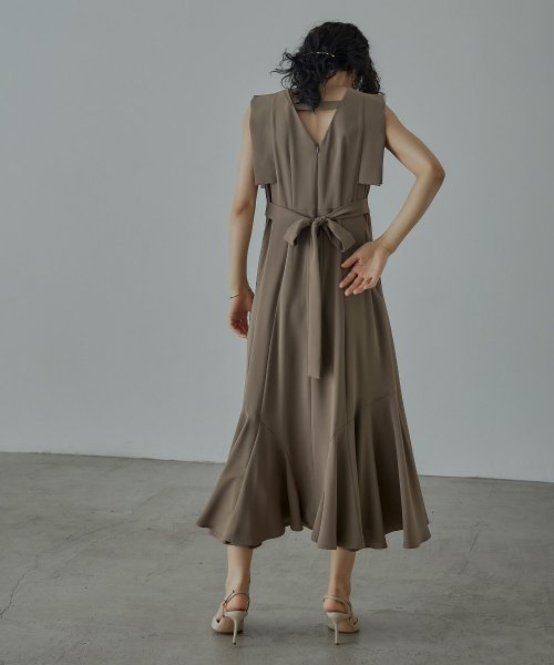 niana ニアナ 結婚式 ワンピース パーティードレス バックオープン バックリボン ロング丈 ノースリーブ オケージョン 1.5次会 春夏 秋冬 二次会 謝 ニアナ 二次会 5cm