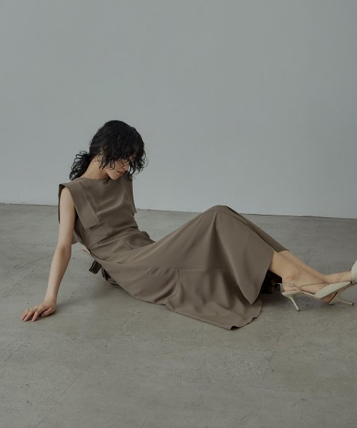 niana ニアナ 結婚式 ワンピース パーティードレス バックオープン バックリボン ロング丈 ノースリーブ オケージョン 1.5次会 春夏 秋冬 二次会 謝 ニアナ 二次会 5cm