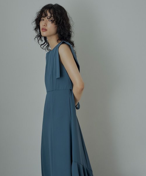 niana ニアナ 結婚式 ワンピース パーティードレス バックオープン バックリボン ロング丈 ノースリーブ オケージョン 1.5次会 春夏 秋冬 二次会 謝 ニアナ 二次会 5cm