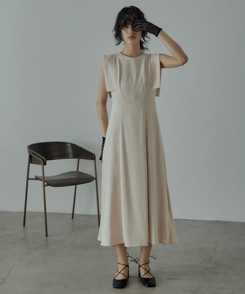 niana ニアナ 結婚式 ワンピース パーティードレス バックオープン バックリボン ロング丈 ノースリーブ オケージョン 1.5次会 春夏 秋冬 二次会 謝 ニアナ 二次会 5cm