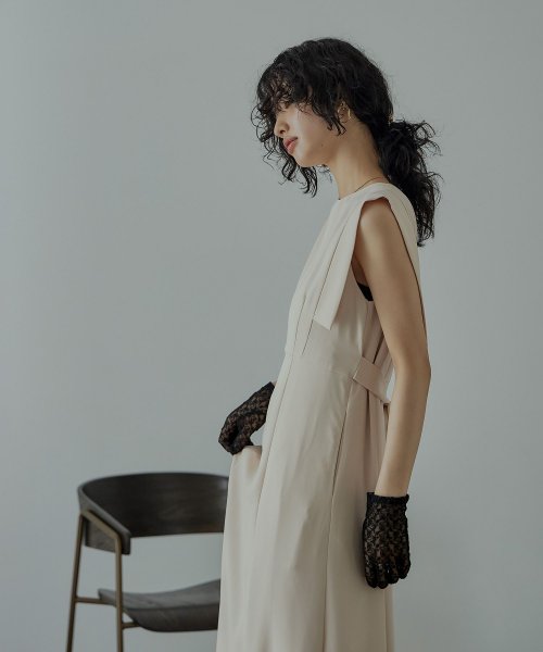 niana ニアナ 結婚式 ワンピース パーティードレス バックオープン バックリボン ロング丈 ノースリーブ オケージョン 1.5次会 春夏 秋冬 二次会 謝 ニアナ 二次会 5cm