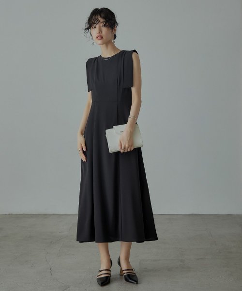 niana ニアナ 結婚式 ワンピース パーティードレス バックオープン バックリボン ロング丈 ノースリーブ オケージョン 1.5次会 春夏 秋冬 二次会 謝 ニアナ 二次会 5cm