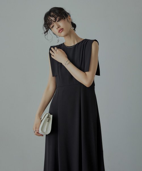 niana ニアナ 結婚式 ワンピース パーティードレス バックオープン バックリボン ロング丈 ノースリーブ オケージョン 1.5次会 春夏 秋冬 二次会 謝 ニアナ 二次会 5cm