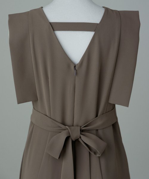 niana ニアナ 結婚式 ワンピース パーティードレス バックオープン バックリボン ロング丈 ノースリーブ オケージョン 1.5次会 春夏 秋冬 二次会 謝 ニアナ 二次会 5cm