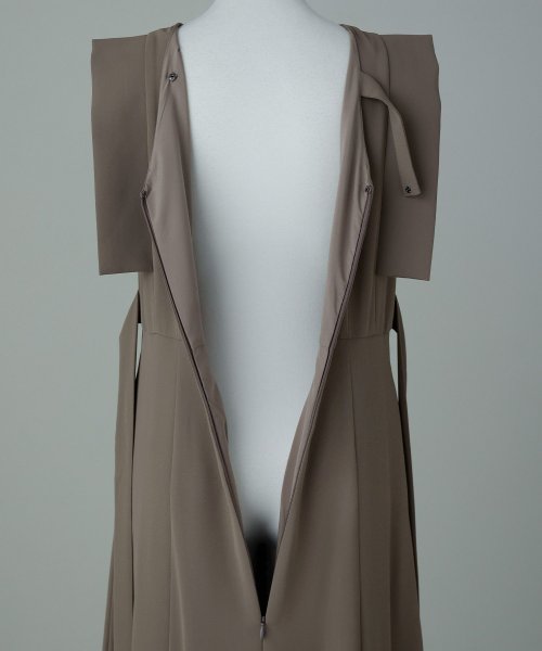 niana ニアナ 結婚式 ワンピース パーティードレス バックオープン バックリボン ロング丈 ノースリーブ オケージョン 1.5次会 春夏 秋冬 二次会 謝 ニアナ 二次会 5cm