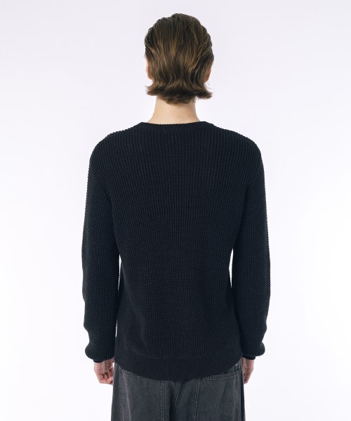 ヘザーカラーリングワッフルニット 