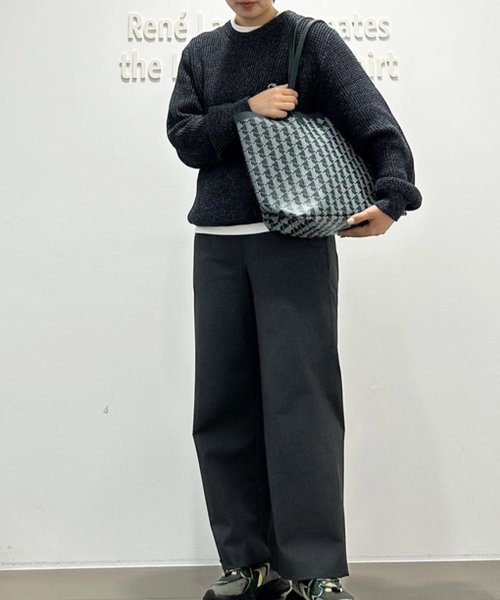 ヘザーカラーリングワッフルニット 