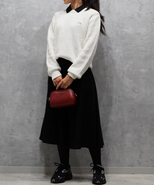 ヘザーカラーリングワッフルニット 