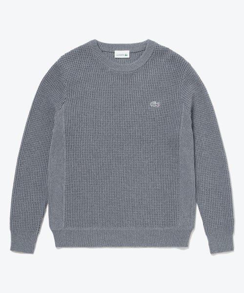 ヘザーカラーリングワッフルニット 