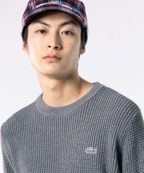 ヘザーカラーリングワッフルニット 