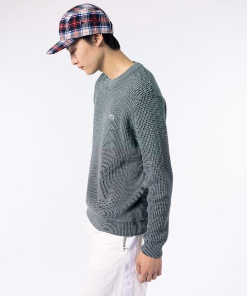 ヘザーカラーリングワッフルニット 
