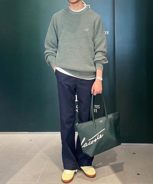 ヘザーカラーリングワッフルニット 