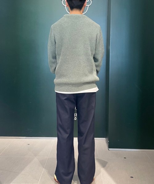 ヘザーカラーリングワッフルニット 