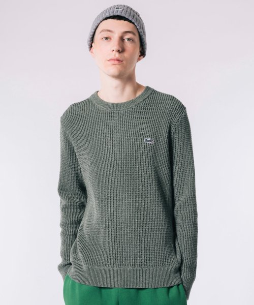 ヘザーカラーリングワッフルニット 