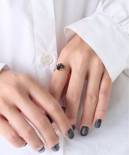 オニキスペアシェイプ5ピースリング K10 