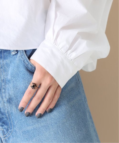 オニキスペアシェイプ5ピースリング K10 