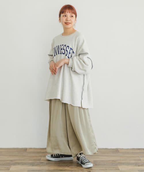 ITEMS URBANRESEARCH(アイテムズ アーバンリサーチ（レディース）)/サテンイージーガウチョパンツ/img03