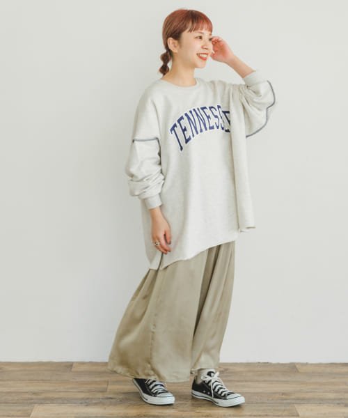 ITEMS URBANRESEARCH(アイテムズ アーバンリサーチ（レディース）)/サテンイージーガウチョパンツ/img04