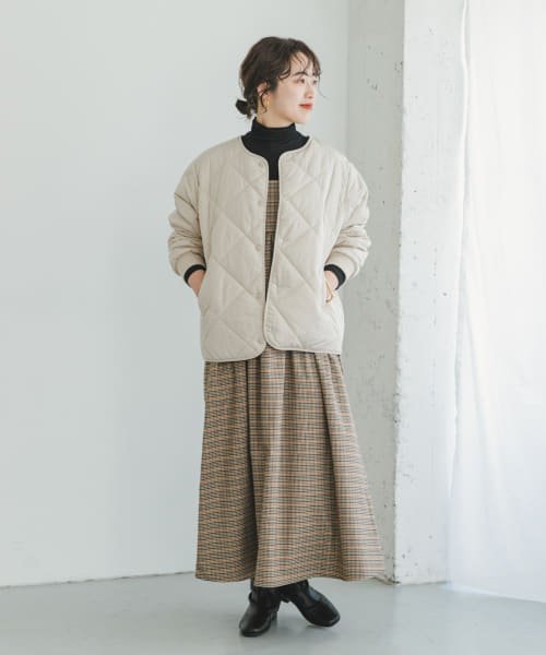 ITEMS URBANRESEARCH(アイテムズ アーバンリサーチ（レディース）)/『Sサイズ/XSサイズあり』中綿キルティングノーカラージャケット/img14