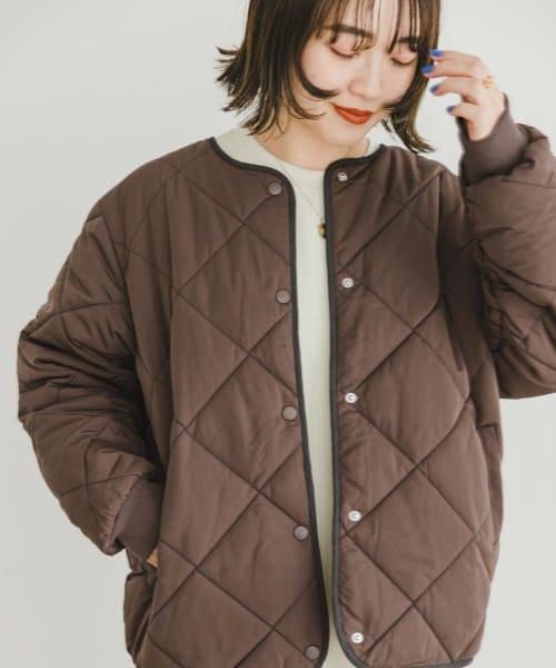 ITEMS URBANRESEARCH(アイテムズ アーバンリサーチ（レディース）)/『Sサイズ/XSサイズあり』『一部WEB限定カラー』中綿キルティングノーカラージャケット/img22