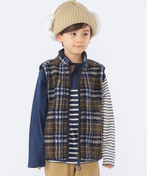 SHIPS KIDS(シップスキッズ)/SHIPS KIDS:100～130cm /〈撥水/手洗い可能〉ボア リバーシブル ベスト/img05