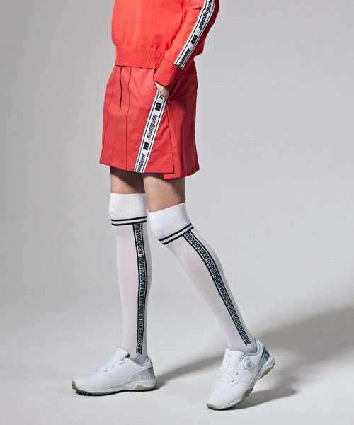 【神谷そらプロ着用｜ENVOY】はっ水ストレッチサイドロゴラインスリットスカート(38cm丈)【アウトレット】 