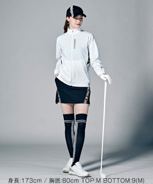 【神谷そらプロ着用｜ENVOY】はっ水ストレッチサイドロゴラインスリットスカート(38cm丈)【アウトレット】 