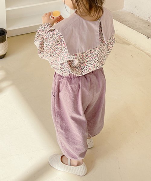 aimoha(aimoha（アイモハ）)/aimoha－KIDS－ 韓国子供服　かわいいガーリー風セーラーカラー小花柄ブラウス/img10