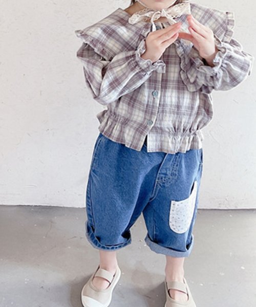 セール】aimoha－KIDS－ 韓国子供服 かわいいガーリー風ビッグカラー小花柄ブラウス(505507786)  aimoha（アイモハ）(aimoha) MAGASEEK