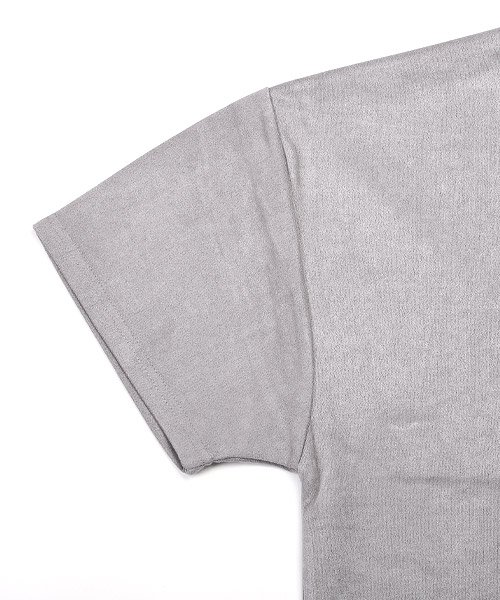 LUXSTYLE(ラグスタイル)/ロゴ刺繍ポリスウェード半袖Tシャツ/Tシャツ メンズ 半袖 スウェード ロゴ 刺繍 ビッグシルエット 起毛/img16