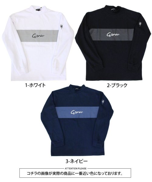 TopIsm(トップイズム)/ゴルフウェア メンズ モックネックシャツ GIORNO SEVEN ジョルノセブン ハイネック トップス ポロシャツ ストレッチ 長袖 無地 筆記体ロゴ 秋冬/img16