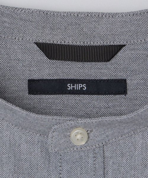 SHIPS MEN(シップス　メン)/*SHIPS: 防シワ・吸水速乾 Drymix(R) ワンポイント ロゴ バンドカラー シャツ/img22