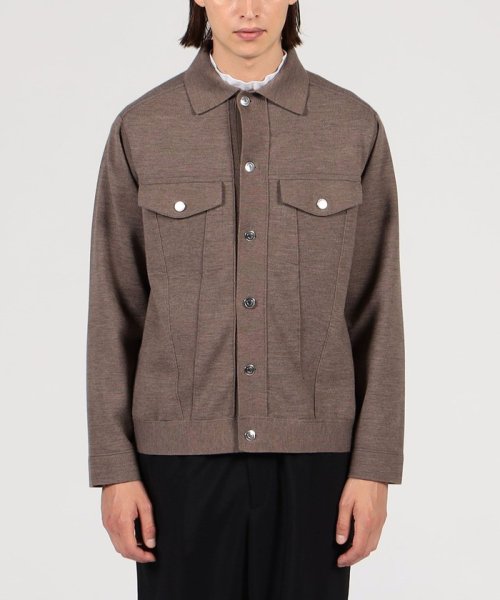 ポリエステルウール ニットGジャン 