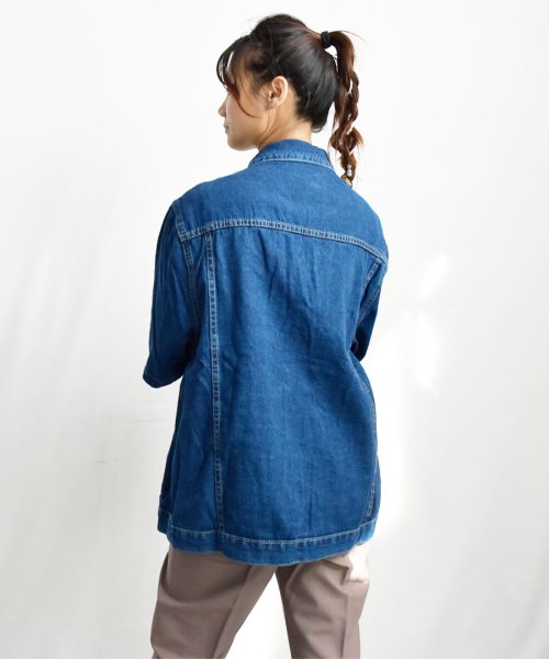 ARGO TOKYO(アルゴトウキョウ)/Half Sleeve Denim Jacket 21105 ハーフスリーブデニムジャケット　デニムジャケット　デニムシャツ　ハーフスリーブ　ライトアウター　オ/img22