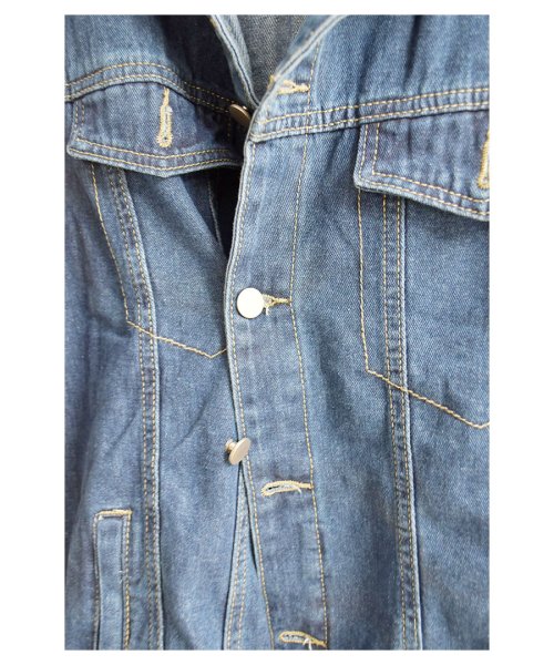 ARGO TOKYO(アルゴトウキョウ)/Half Sleeve Denim Jacket 21105 ハーフスリーブデニムジャケット　デニムジャケット　デニムシャツ　ハーフスリーブ　ライトアウター　オ/img26