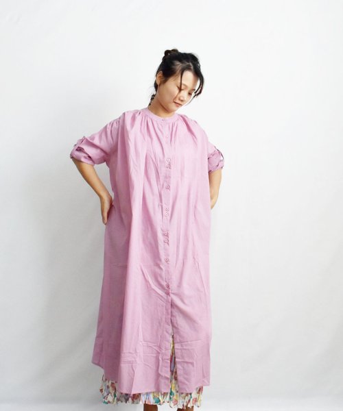 ARGO TOKYO(アルゴトウキョウ)/Color Cotton Shirt Onepiece 29086 カラーコットンシャツワンピース　シャツワンピース　ロングワンピース　ワンピース　マキシワンピ/img09
