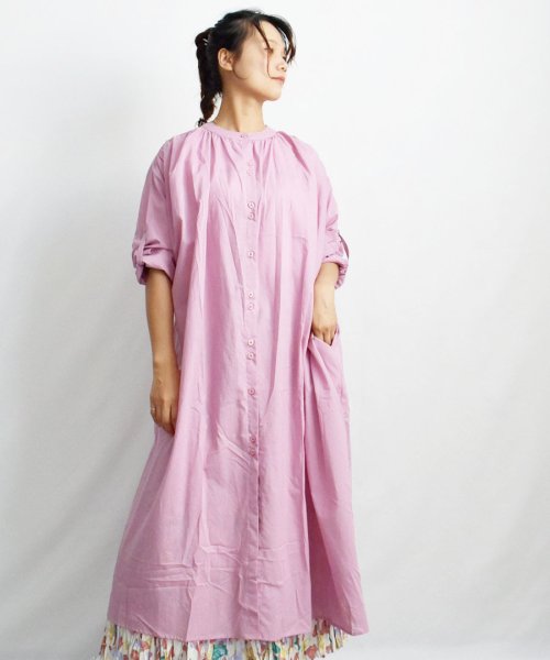 ARGO TOKYO(アルゴトウキョウ)/Color Cotton Shirt Onepiece 29086 カラーコットンシャツワンピース　シャツワンピース　ロングワンピース　ワンピース　マキシワンピ/img17