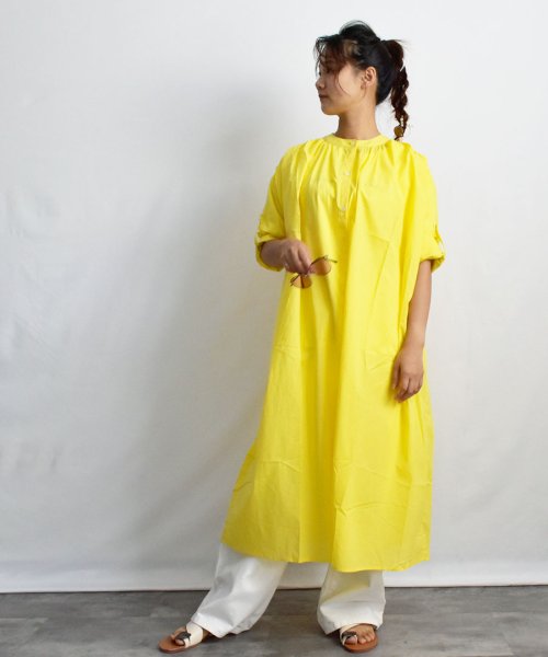 ARGO TOKYO(アルゴトウキョウ)/Color Cotton Shirt Onepiece 29086 カラーコットンシャツワンピース　シャツワンピース　ロングワンピース　ワンピース　マキシワンピ/img27