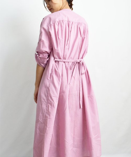 ARGO TOKYO(アルゴトウキョウ)/Color Cotton Shirt Onepiece 29086 カラーコットンシャツワンピース　シャツワンピース　ロングワンピース　ワンピース　マキシワンピ/img70