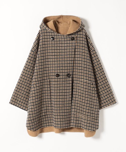 SHIPS any: リバー フーディー ポンチョ ハーフ コート SHIPS any リバー ポンチョ