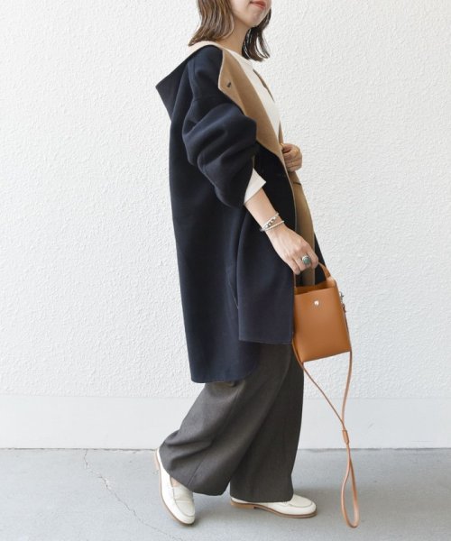 SHIPS any: リバー フーディー ポンチョ ハーフ コート SHIPS any リバー ポンチョ