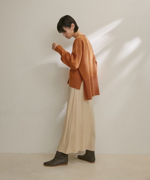 スウェットライクメタルボタンVネックカーディガン【洗える】 着用サイズ ■モデル身長