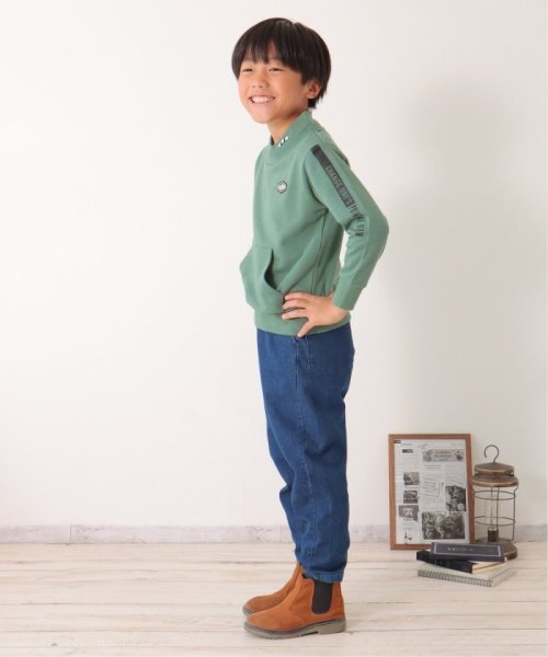 ikka kids(イッカ　キッズ)/チビハイネック袖ロゴトレーナー（120〜160cm）/img02