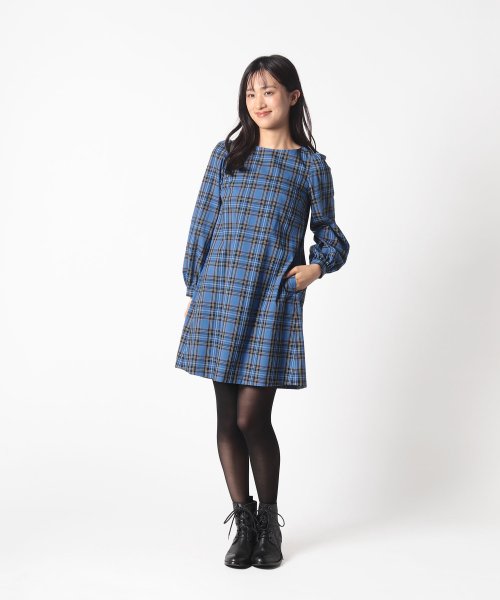 To b. by agnes b. OUTLET(トゥー　ビー　バイ　アニエスベー　アウトレット)/【Outlet】WU57 ROBE ティーシータータンチェックドレス/img01