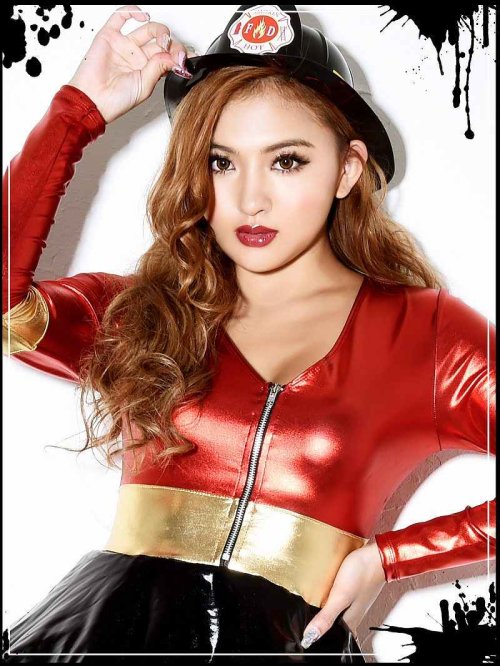 コスプレ ファイヤーガール ファイヤーマン 消防士 レスキュー 制服 コスプレ ハロウィン 仮装 長袖 袖付き Ryuyu コスプレ