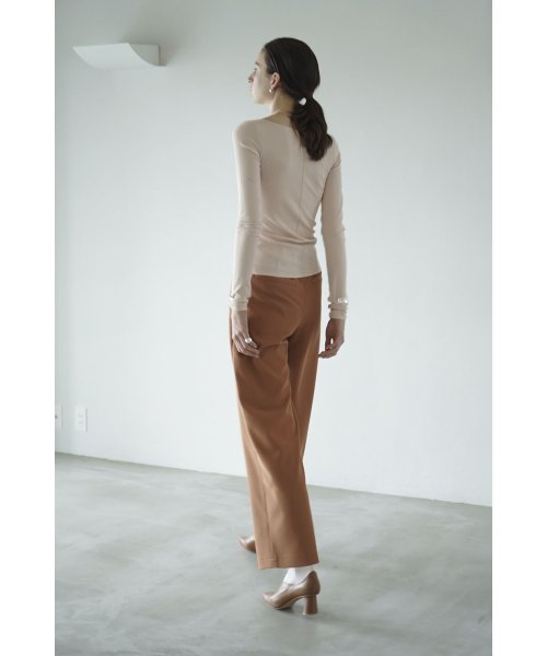 CLANE(クラネ)/RIB STRIPE TUCK PANTS/img32